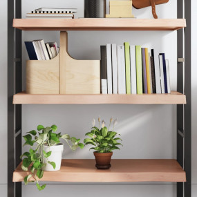 Wall Shelf Light Brown Solid Oak Wood 31.5 in x 19.7 in...
