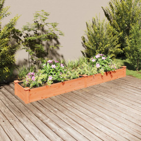 Garden Raised Bed Brown Solid fir wood Large Garden Rai...