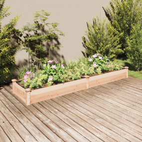 Garden Raised Bed Light brown Solid fir wood, Non-woven...