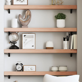 Wall Shelf Light brown Solid oak wood 39.4 in x 3.9 in ...