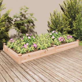 Garden Raised Bed Natural wood Solid fir wood Large
