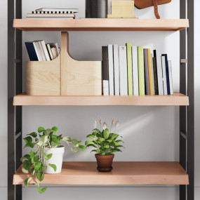 Wall Shelf Light brown Solid oak wood 39.4 in x 15.7 in...