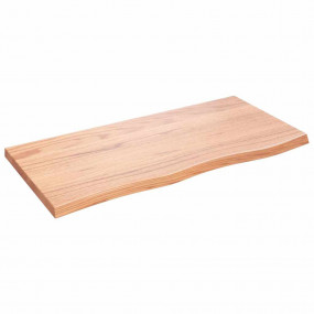 Wall Shelf Light Brown Solid Oak Wood Standard Durable