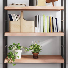 Wall Shelf Light Brown Solid Oak Wood 39.4x19.7 in Wall...