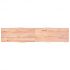Table Top Light Brown Solid oak wood 70.9 x 15.7 x 1.6 ...