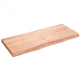 Wall Shelf Light Brown Solid Oak Wood 47.2 x 19.7 x 2.4...