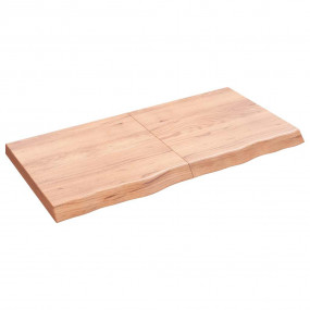Wall Shelf Light Brown Solid Oak Wood 47.2x23.6x2.4 in