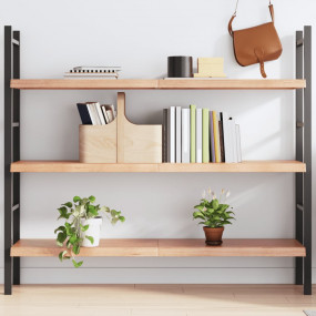 Wall Shelf Light Brown Solid Oak Wood Medium Foldable