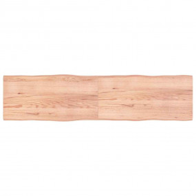 Table Top Light brown Solid Oak Wood 78.7 x 19.7 in Fol...