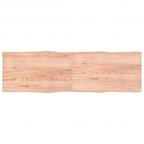 Table Top Light Brown Solid Oak Wood 78.7 x 23.6 in Fol...