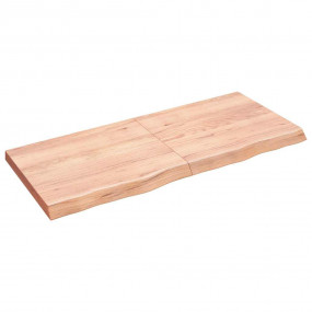 Wall Shelf Light brown Solid oak wood 55.1 x 23.6 x 0.9...