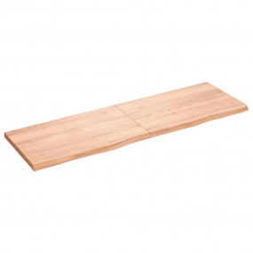 Wall Shelf Light brown Solid oak wood 63 in x 19.7 in F...