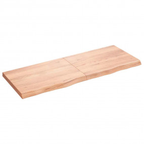 Wall Shelf Light Brown Solid Oak Wood Medium Foldable