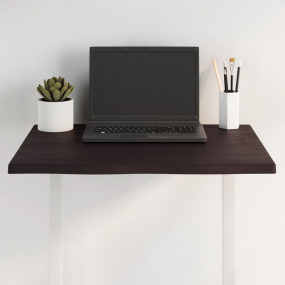 Table Top Dark brown Solid oak wood 23.6 x 15.7 in Tabl...