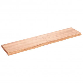 Wall Shelf Light brown Solid oak wood 70.9 in x 15.7 in...