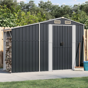 Garden Shed Anthracite Galvanized steel and PP (polypro...