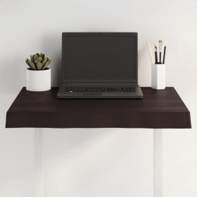 Table Top Dark Brown Solid Oak Wood 23.6 x 15.7 in