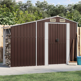 Garden Shed Brown Galvanized Steel Large Garden Shed