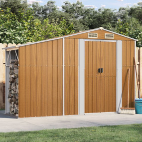 Garden Shed Brown Galvanized steel Large Garden Shed
