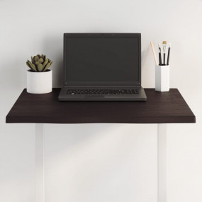 Table Top Dark Brown Solid Oak Wood 24 x 24 in Table To...