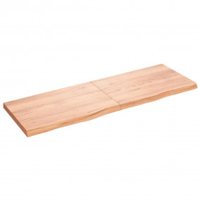 Wall Shelf Light brown Solid oak wood 70.9 x 23.6 x Fol...