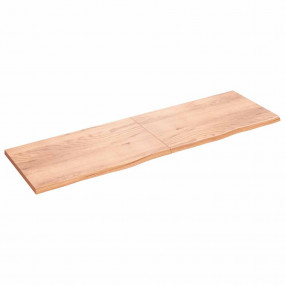 Wall Shelf Light Brown Solid Oak Wood 78.7x23.6x Foldab...