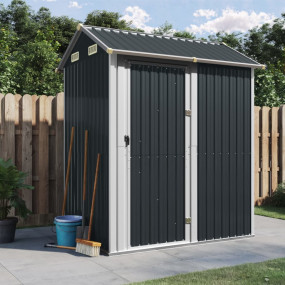 Garden Shed Anthracite Galvanized Steel Large Garden Sh...