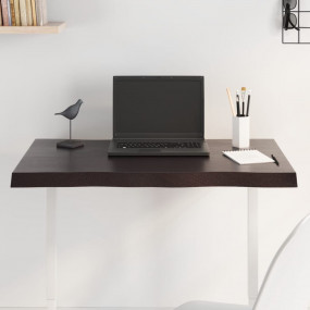 Table Top Dark Brown Solid Oak 31.5 x 23.6 in Height-Ad...