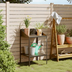 Plant Stand Anthracite Galvanized Steel Medium Durable