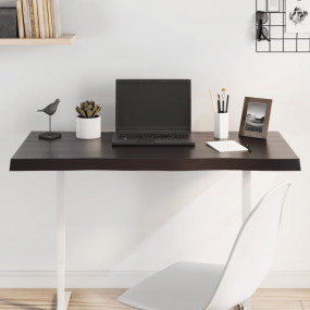 Table Top Dark brown Solid oak wood 39.4 x 15.7 in
