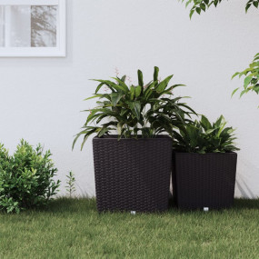 Planter Brown Polypropylene Medium Lightweight Planter ...