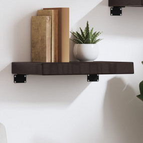 Wall Shelf Dark brown Solid oak wood Medium Wall Shelf