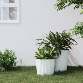 Planter White Polypropylene Large Removable Covers Plan...