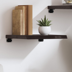 Wall Shelf Dark brown Solid oak wood 15.7 x 15.7 in Wal...