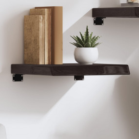 Wall Shelf Dark brown Solid oak wood 15.7 x 15.7 in Wal...
