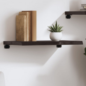 Wall Shelf Dark brown Solid oak wood 23.6 x 15.7 x