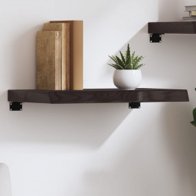 Wall Shelf Dark brown Solid oak wood Medium Durable