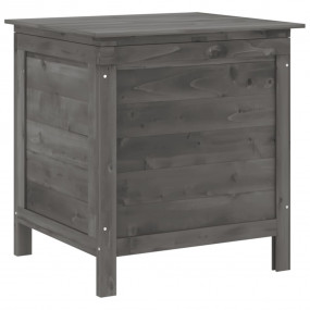 Garden Storage Box Anthracite Solid Fir Wood Medium