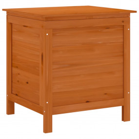 Garden Storage Box Brown Solid Fir Wood 19.7x19.3x22.2 ...