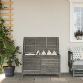 Garden Storage Box Anthracite Solid fir wood Medium