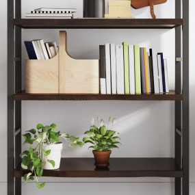 Wall Shelf Dark brown Solid oak wood 31.5 in x 19.7 in