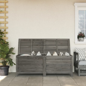 Garden Storage Box Anthracite Solid fir wood 59.1x19.7x...