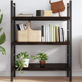 Wall Shelf Dark brown Solid oak wood 31.5 in x 19.7 in ...