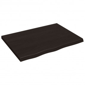 Wall Shelf Dark brown Solid oak wood 31.5 x 23.6 x 1.6 ...