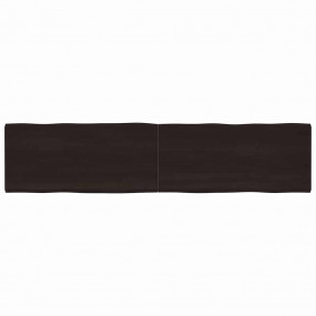 Table Top Dark Brown Solid Oak Wood 86.6 x 19.7 in Fold...