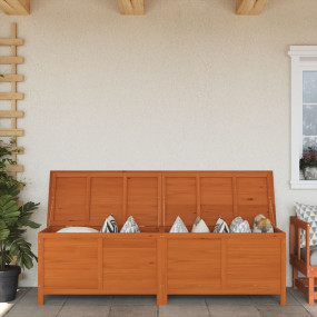 Garden Storage Box Brown Solid fir wood 78.1 in x 19.7 ...