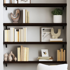 Wall Shelf Dark Brown Solid Oak Wood 39.4 x 11.8 x 0.8 ...