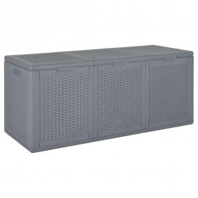 Garden Storage Box Grey Polypropylene Medium