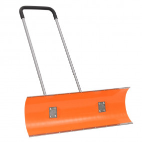 Snow Shovel Orange, Silver, Black Powder-Coated Steel, ...