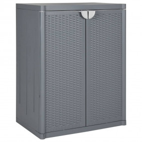 Garden Storage Cabinet Gray Polypropylene (PP) Medium